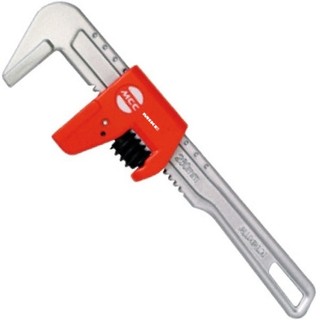 Mỏ lết nhôm không răng TWMA-260, độ mở ngàm 70mm. MCC - Sản xuất tại Nhật