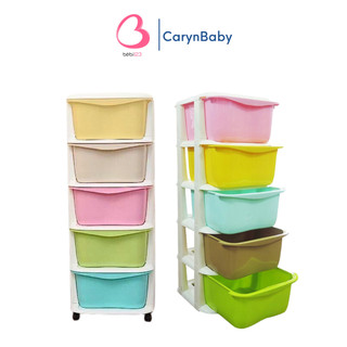 Tủ đa sắc, tủ nhựa 5 tầng Việt Nhật có bánh xe tiện dụng