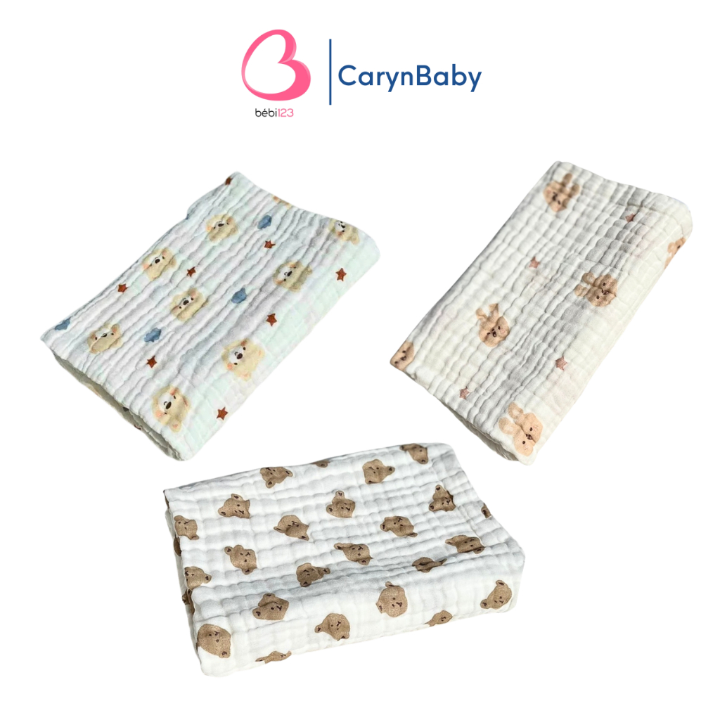 Chăn, Mền, Khăn Tắm Xô Nhăn Sợi Tre 6 Lớp Cho Bé 110X110Cm