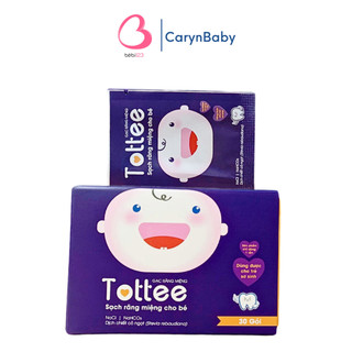 Hộp 30 gạc rơ lưỡi Tottee làm sạch răng miệng cho bé