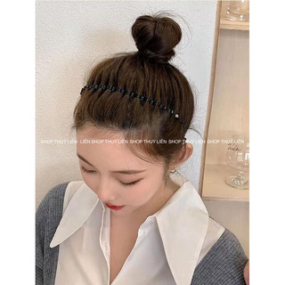 Cài tóc đen gợn sóng bảng to đẹp