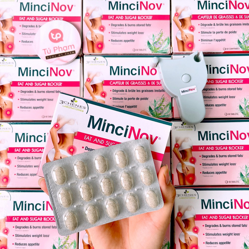 Viên Uống Giảm Cân MinciNov 60 Viên Tặng Kèm Thước Dây