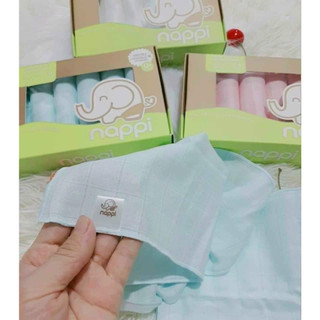 Khăn sữa sợi tre Nappi (6 chiếc/ hộp)