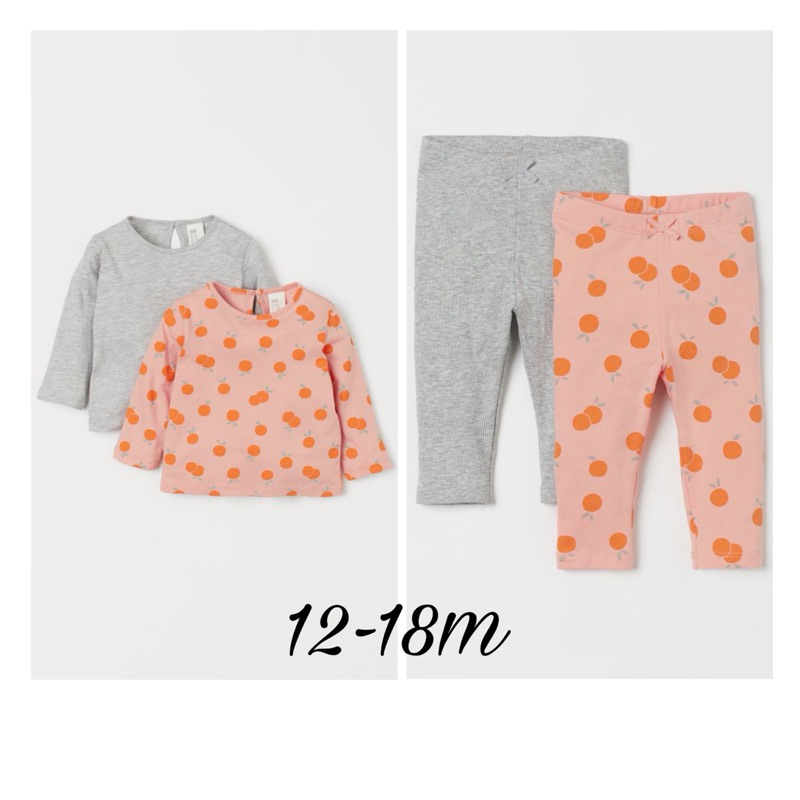 [Auth] Set áo và quần bé gái H&M