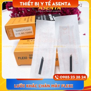 Lưỡi khắc chân mày Flexi dạng xéo C15 0.15mm, Lưỡi dao khắc Nano cao cấp