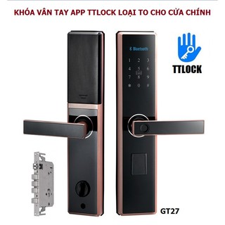 Khóa cửa vân tay app ttlock cao cấp gt27