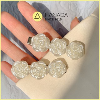  Kẹp Tóc Hoa Trà Xà Cừ Trắng Ngà Nhẹ Nhàng Tiêu Thư Phong Cách Hàn Quốc HANADA 1704 