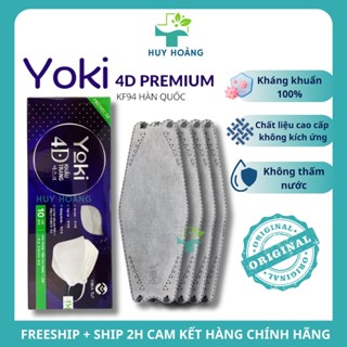 Khẩu Trang KF94 YOKI Premium 4 Lớp Kháng Khuẩn, Khẩu Trang Y Tế Yoki Kiểu Dáng Hàn Quốc Chống Nắng