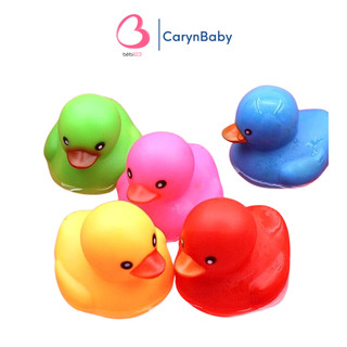 Set 9 vịt đồ chơi nhà tắm size to bóp kêu chút chít cho bé