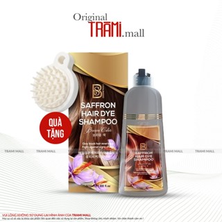 [MẪU MỚI, HỘP PHẢN QUANG] Saffron Hair Dye Shampoo, Dầu Gội Phủ Bạc Lên Màu Ngay Từ Lần Gội Đầu Tiên