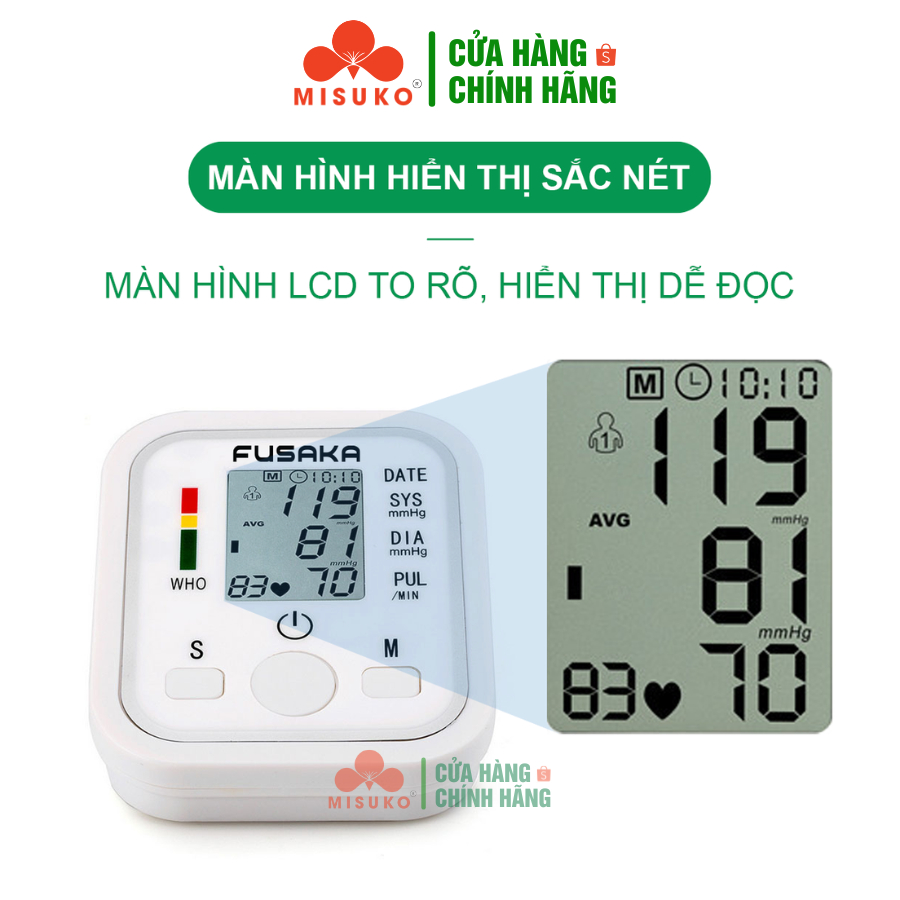 Máy đo huyết áp điện tử MISUKO Fusaka FS-8E nhẩt bản [ BẢO HÀNH 24 THÁNG ], máy đo áp huyết tự động đo lường chính xác