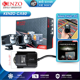 Bi cầu trợ sáng kenzo cx80 v2, đèn pha bi cầu gắn mô tô, xe máy, ô tô chống nước tuyệt đối- bh 1 năm