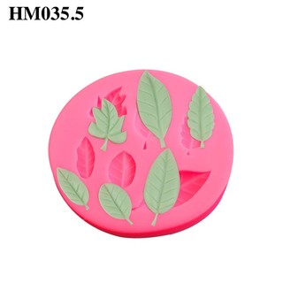 Khuôn silicon làm nến hình lá cây đủ loại - Khuôn tạo hình trang trí bằng lá cây - Hm5035.5