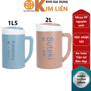 Ca giữ nhiệt 1L5, 2L nhựa VIỆT NHẬT  6101+02 - Đựng nước nóng lạnh, ủ trà