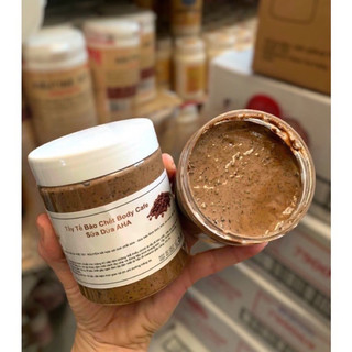 Tẩy tế bào chết body cà phê sữa dừa aha hũ 300gr