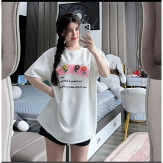 Áo Phông Bông Hoa Len From Thụng Chất Liệu Cotton Xin Mịn Hot Trend 2024