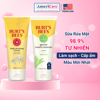 Sữa Rửa Mặt Burt's Bees Americare, chiết xuất hoa cúc, lành tính, sữa rửa mặt cho da nhạy cảm, mẹ bầu, mẫu mới - Mỹ