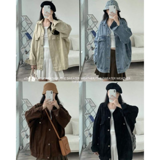 METWO. - Áo khoác bò jeans kaki 2 nắp túi FORM RỘNG DENIM JACKET nam nữ OVERSIZE vintage Hàn Quốc