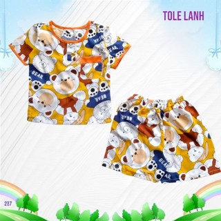 Bộ tole cho bé trai, bé gái phố túi mặc hè, đồ bộ tole lanh cho bé