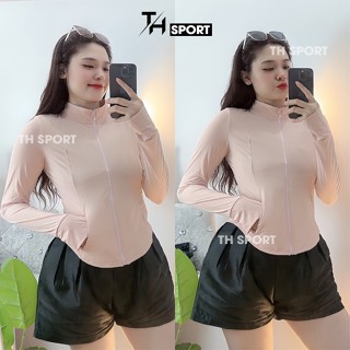 Áo Khoác chống nhiệt MỎNG MÁT LẠNH Ôm Body Mẫu Mới TH016 Không Nón 4 Túi Vải Mát Lạnh - Áo Khoác Nữ Thể Thao Cao Cấp Khô