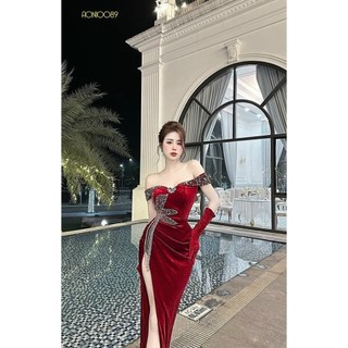 ĐẦM BODY DẠ HỘI TRỄ VAI KẾT ĐÁ