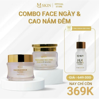 Combo kem face sâm vàng mq skin & cao nám đêm sâm vàng mq skin dưỡng da trắng sáng mờ nám