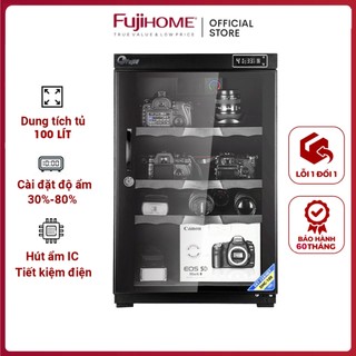  Tủ chống ẩm máy ảnh 100L nhập khẩu Nhật Bản Fujie DHC100 tiết kiệm điện hút ẩm IC Drycabinet 
