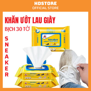 Khăn Giấy Ướt Lau Giày Sneaker Quick Wipes dùng để lau giầy dép như giầy thể thao, giầy giày da, giày trắng, đế giày