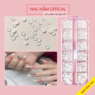 Đá giả úc, đá gắn móng thương hiệu ANG cao cấp, khay chữ nhật mix đủ size