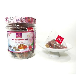 Trà Mix 4 Vị HALITEA Túi Tam Giác Hũ 15 Túi X 5gr