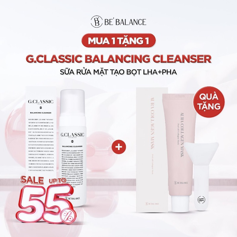 [Sản phẩm mới] Sữa rửa mặt Chống lão hoá, Loại bỏ mụn đầu đen Bebalance Gclassic Balancing Cleanser 