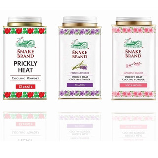 Phấn Lạnh Snake Brand Prickly Heat - Protex Cooling Talcum 140g Hỗ Trợ Kiềm Dầu, Khử Mùi Hôi, Làm Mát Lạnh Cơ Thể