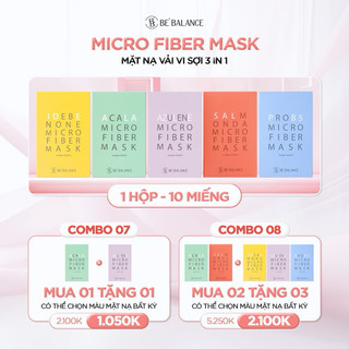 [Mua 1 tặng 1- Mua 2 tặng 3] MẶT NẠ SỢI XƠ FIBER BE'BALANCE - 1 hộp 10 miếng