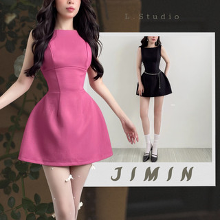 JIMIN - Đầm cổ thuyền ngang khoét lưng chữ U thanh lịch, sang trọng. Chất liệu Tweed Hè tôn dáng, đứng form