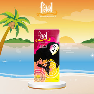 Bao cao su Feel 4 in 1 hộp 12 bao - Giúp kéo dài thời gian quan hệ