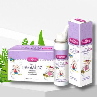 Dung dịch nhỏ và xịt mũi Nebial / Nebianax 3% Flaconcini - Nước muối ưu trương - Chính Hãng