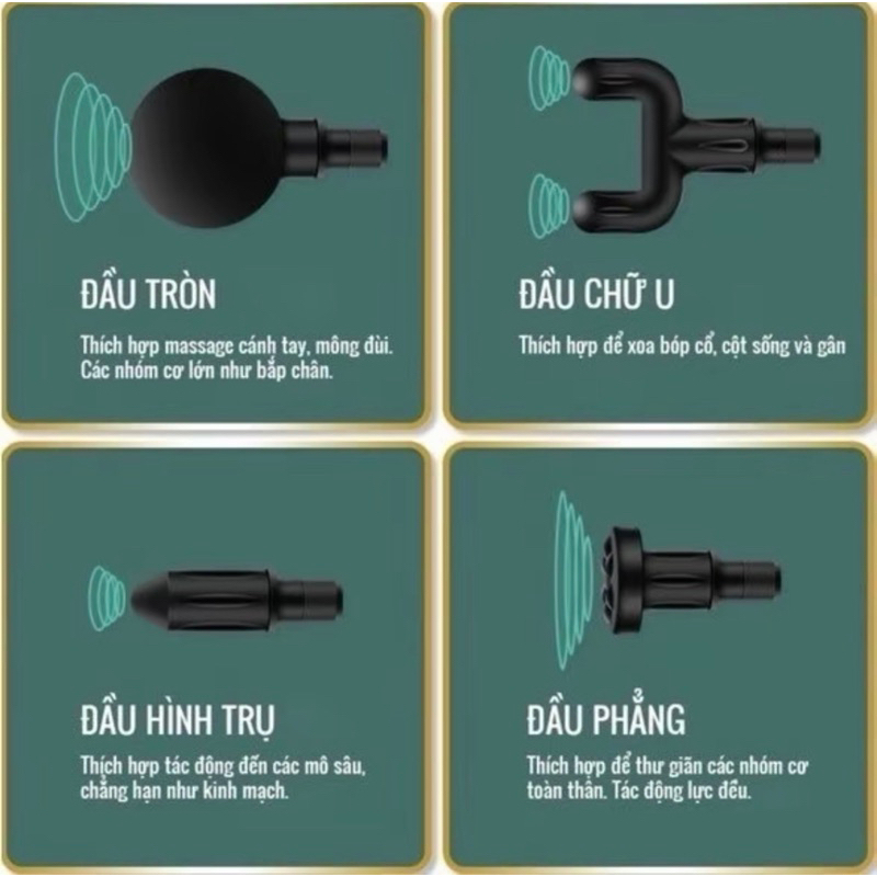 Máy massage cầm tay mini, máy mát xa 6 cấp độ đấm lưng mát xa cổ vai gáy