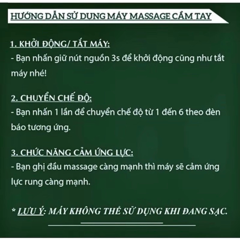 Máy massage cầm tay mini, máy mát xa 6 cấp độ đấm lưng mát xa cổ vai gáy
