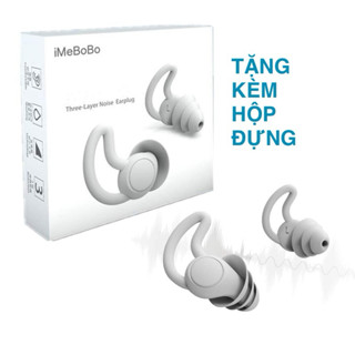 Nút bịt tai chống ồn 3 lớp Silicon iMeBoBo Loại bỏ 90% tiếng ồn Ngăn nước vô tai khi bơi lội