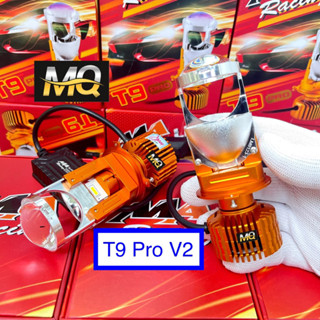 Đèn Pha LED Bi Cầu T9 Pro MA Racing H4 Kính Tím Lắp Ô tô Xe Máy Pha Bi Cầu Chống Chói Cắt Sáng R02