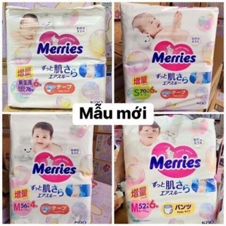 Bỉm merries nội địa nhật dán m54+6 miếng