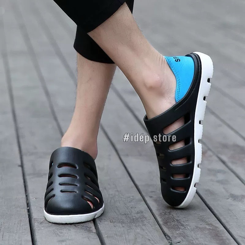 Giày nhựa đi mưa nam nữ lưới thoáng khí iDÉP GL018, Giày đi biển siêu nhẹ, siêu bền