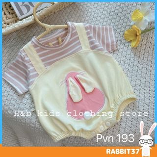 , bộ đồ bodysuit tai thỏ cho bé gái sơ sinh 5-10kg vải mềm thoáng mồ hôi, UCHI37