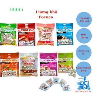Lương khô - Lương khô mini, hạt dinh dưỡng FUCUCO - lương khô vị hạnh nhân và các vị gói 400g