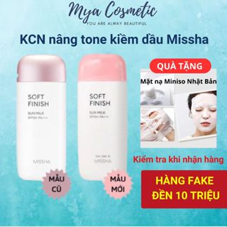 Kem Chống Nắng Missha Soft Finish Sun Milk SPF50 70ML nâng tone kiềm dầu ráo mặt
