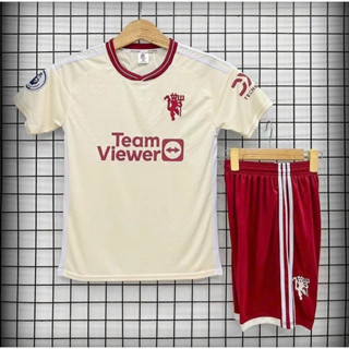  <Daisy sport> Bộ quần áo bóng đá MU KEM chất liệu THUN mềm mại áo thể thao nam nữ cao cấp in tên theo yêu cầu 