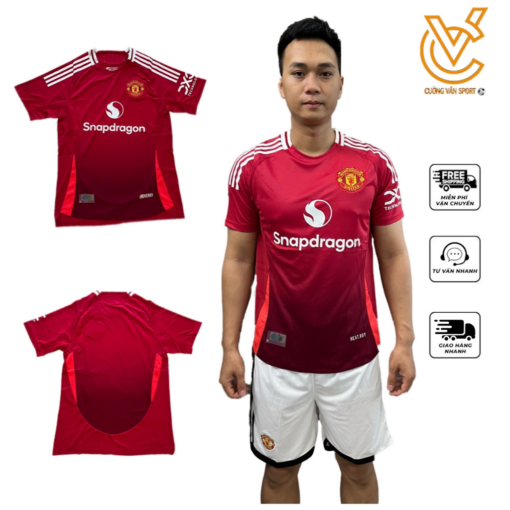 Áo bóng đá,đồ đá banh mu sân nhà 2025  chất vải THÁI cao cấp,fom âu