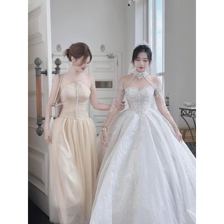 Đầm dự tiệc cổ yếm xòe lưới đính đá sang trong Mino Dress