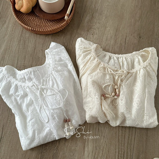 Áo thô boy lỗ cộc tay dây hạt