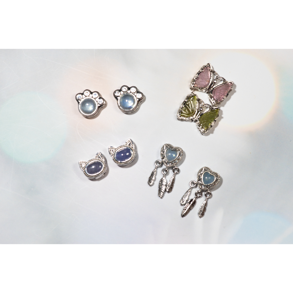 [1 charm] Charm khung đồng trắng các loại